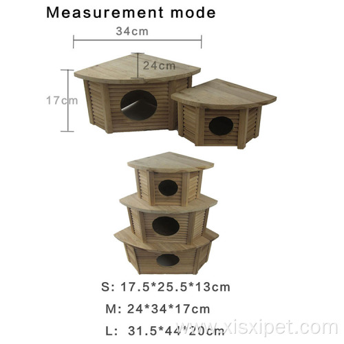 3 Floors Assembled Wooden bird house cages